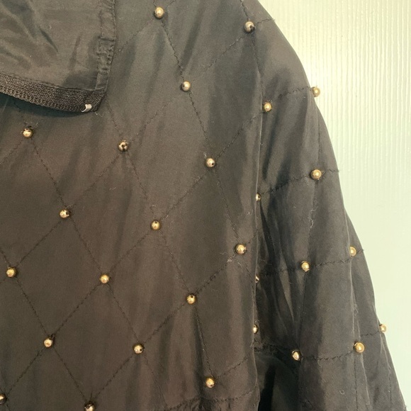 Vintage Rhoda Lynne Windbreaker Jacket 100% Silk Studded - Picture 5 of 6